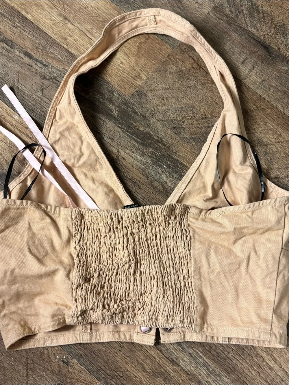 Top & Skirt Matching Set Pink-Tan Lace-Up